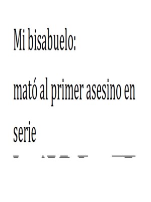 cover image of Mi bisabuelo